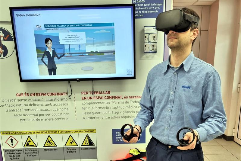Nestlé testeja a Girona un sistema de realitat virtual per prevenir accidents que estendrà a les fàbriques de tot el món