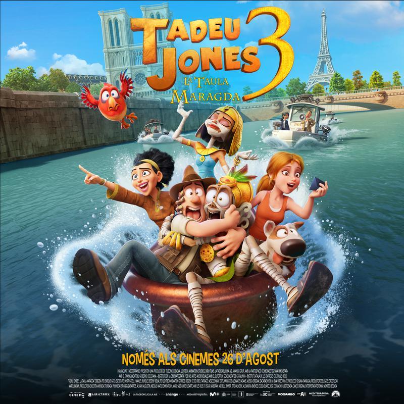 Pòster en català del film 'Tadeu Jones 3: La taula maragda'