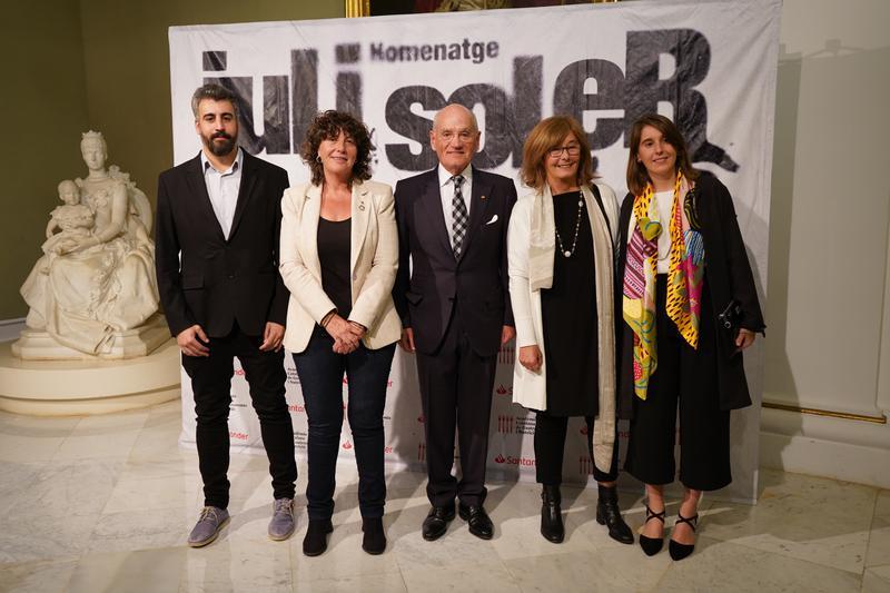 D'esquerra a dreta, Panxo Soler, la consellera d'Acció Climàtica, Teresa Jordà, el president de l'ACGN, Carles Vilarrubí, Marta Sala i Rita Soler
